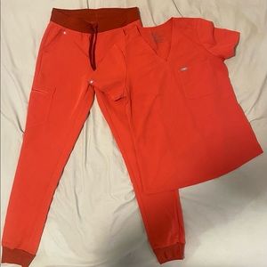 Burnt Orange Figs Nursing Scrub